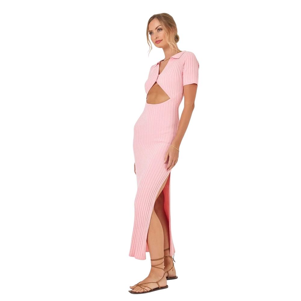 NWT! L*Space Lena Cutout Collared Bodycon Maxi Dress - Size Large - Picture 2 of 9